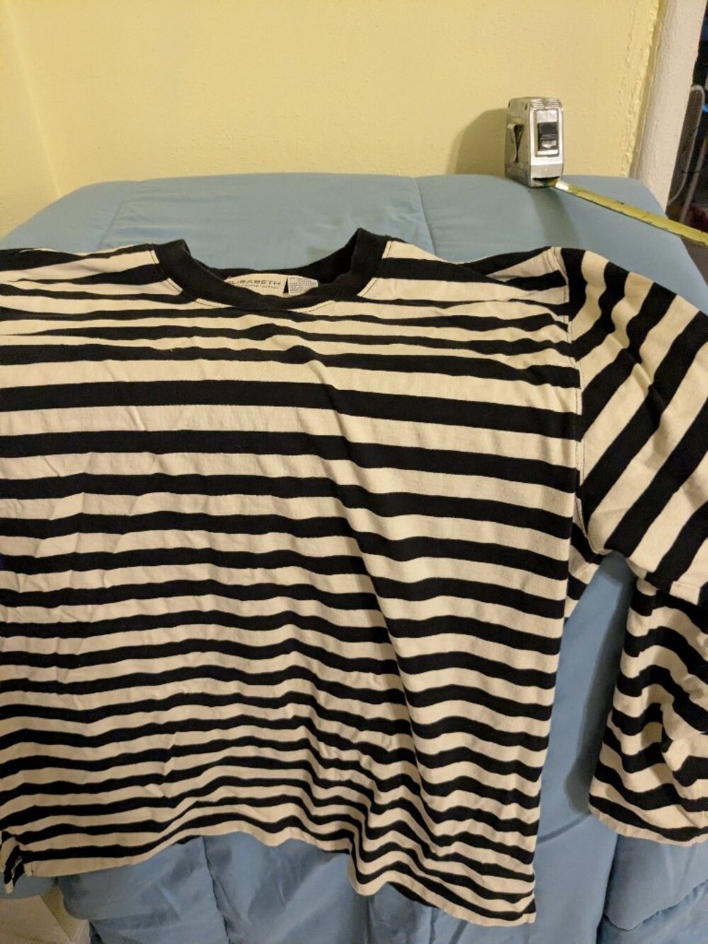 Striped shirt.